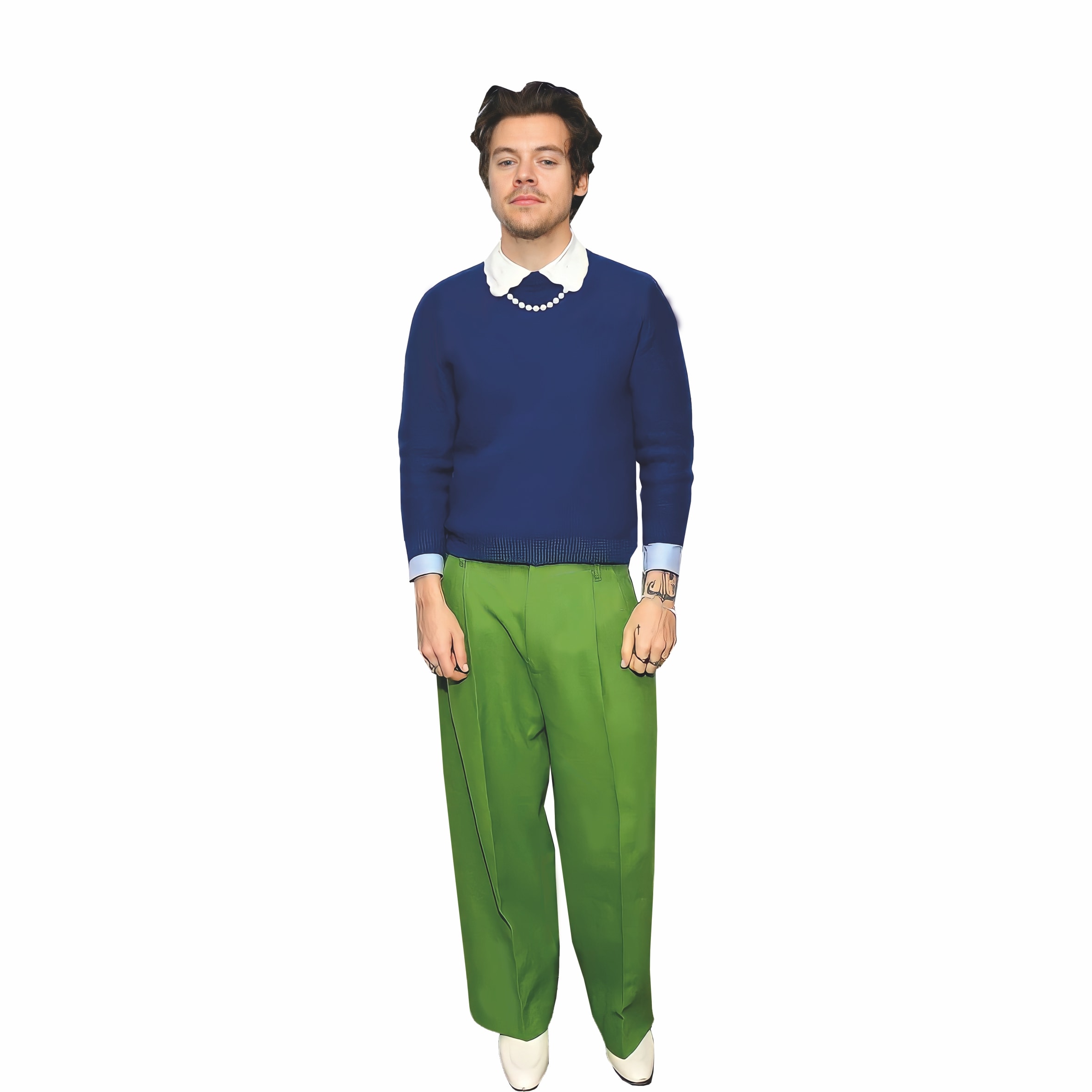 Modèle découpé en carton de Harry Styles Maquette de Harry Edward Styles